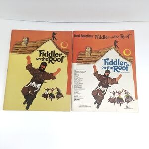 Fiddler on the Roof Movie Program Book And Vocal Selection Music Sheets Vintage